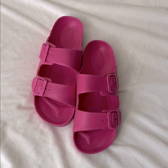 Shoes - Pink Double Strap Sandals